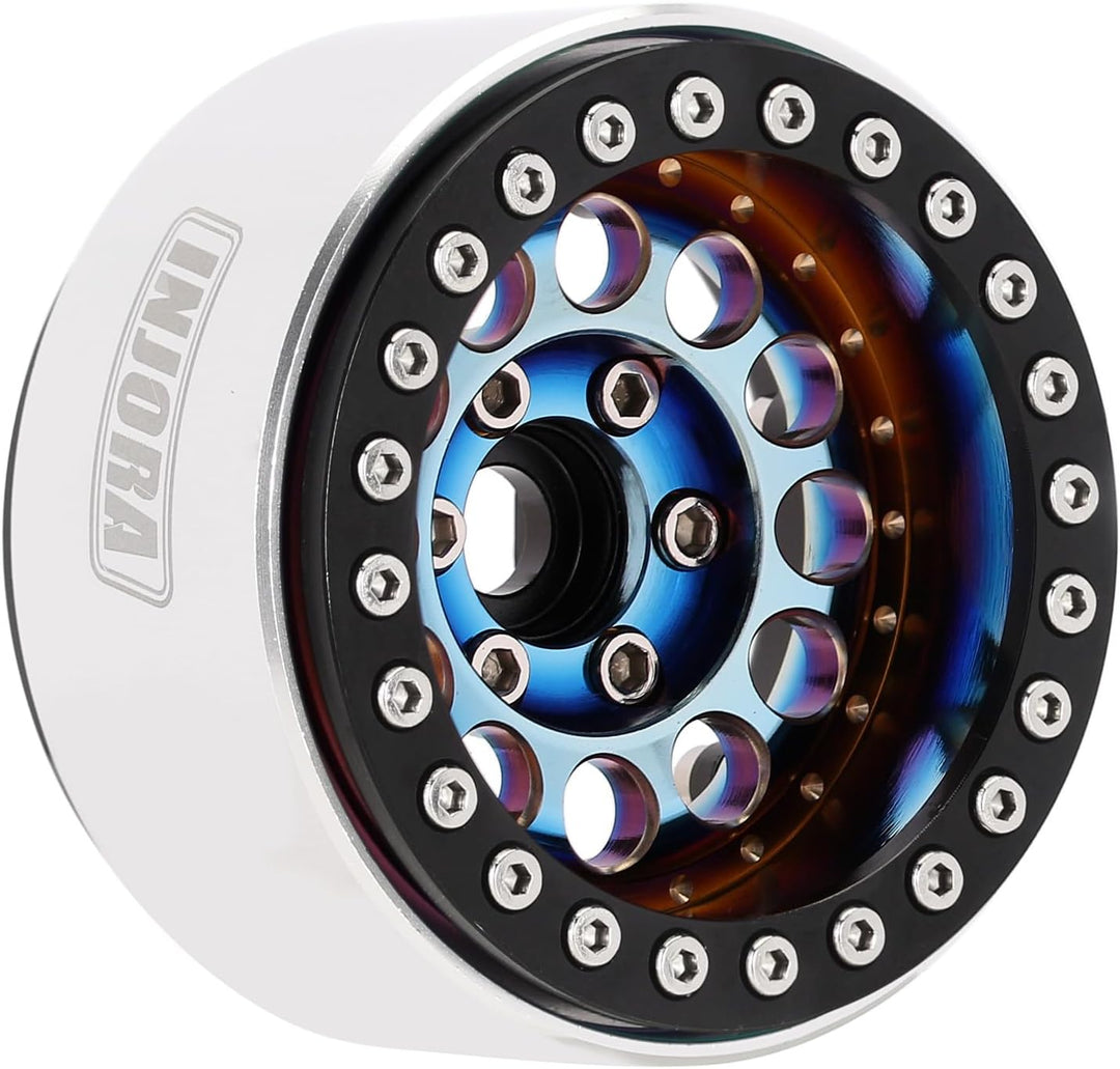 INJORA 1.9" Beadlock Felge - 153g Super Heavy Messing & Aluminium Deep Dish Felge für 1/10 RC Crawle