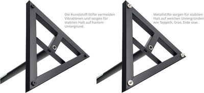 Pronomic 2X SLS-10 Stativ für Studio Monitor Ständer (verstellbar 80cm bis 130cm, Dreiecksbasis, Gum