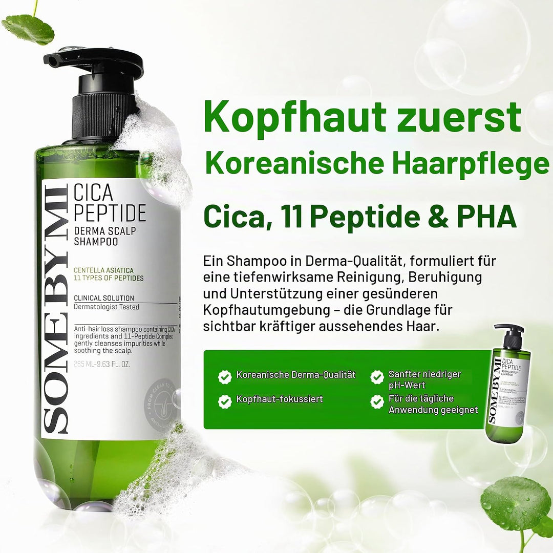[SOME BY MI] Cica Peptide Anti Hair Loss Derma Scalp Shampoo 285ml