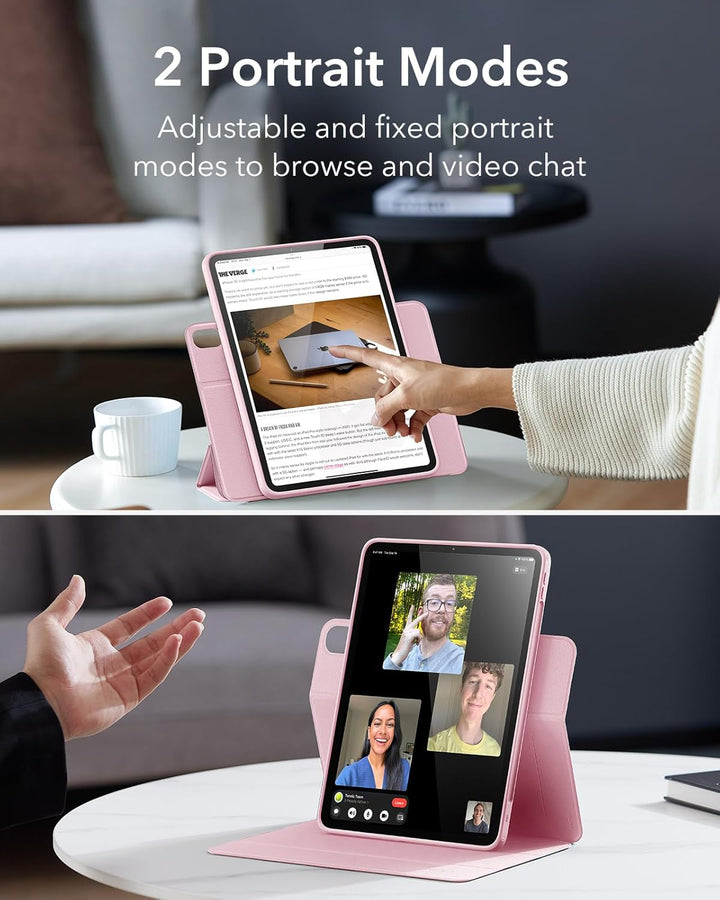 ESR für iPad Air 13 Zoll M2 Hülle, iPad Air 2024 Hülle mit Stifthalter, abnehmbare magnetische Abdec