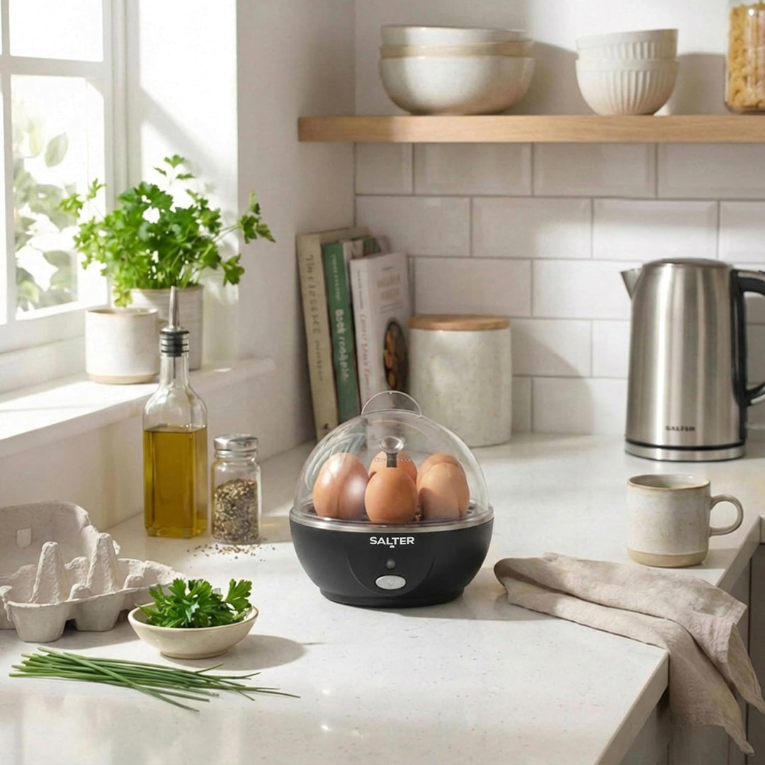Salter Poach, Boil & Pop Eierkocher – 3-in-1 Omelett-Maker, gekochte oder pochierte Eier, Kapazität