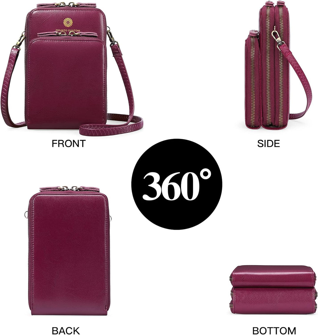 SENDEFN Handytasche zum Umhängen - Handy Umhängetasche Damen Handytasche Leder Handytasche mit Geldb