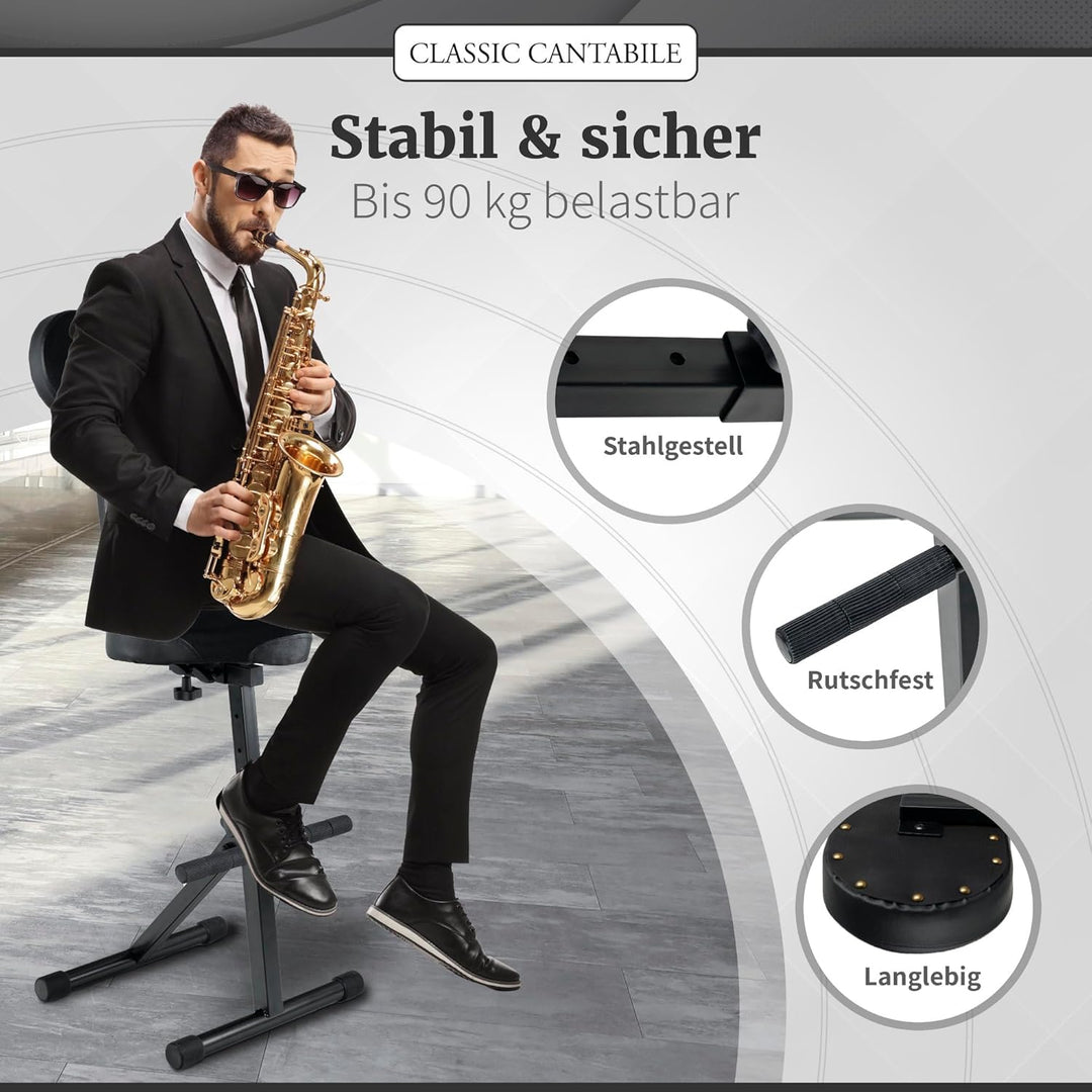 Classic Cantabile ST-200 PRO 2X Set Stehhilfe Stehstuhl Stehsitz Bügelstuhl (massives Stahlgestell,