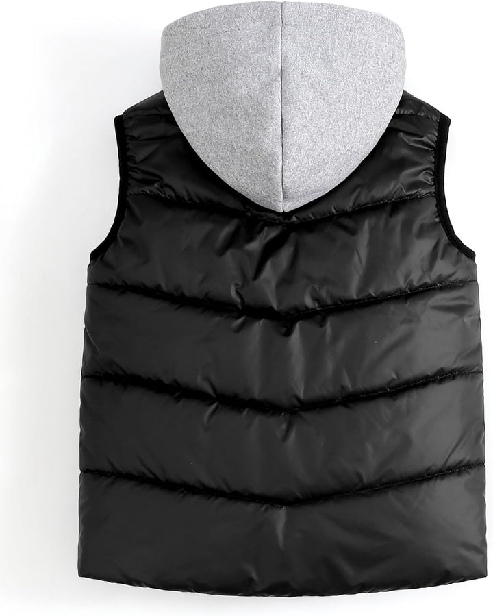 SEAUR Daunenweste Kinder Winter Kapuzenweste Jungen Mädchen Weste Outdoor Winddicht Leicht Pufferwes