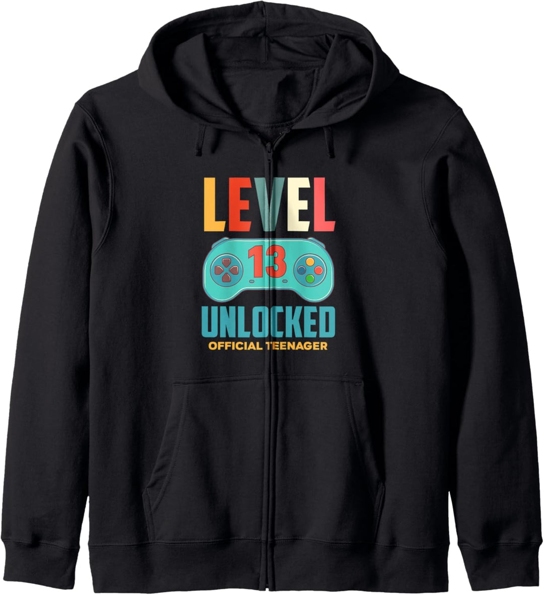 13. Geburtstag, für Jungen, Level 13, entsperrt, offizieller Teenager Kapuzenjacke