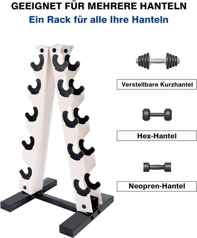 MENCIRO A-Rahmen Hantelständer Nur Ständer, 5-Tier Stahl Gewicht Kurzhantel Rack für Hanteln, Gewich
