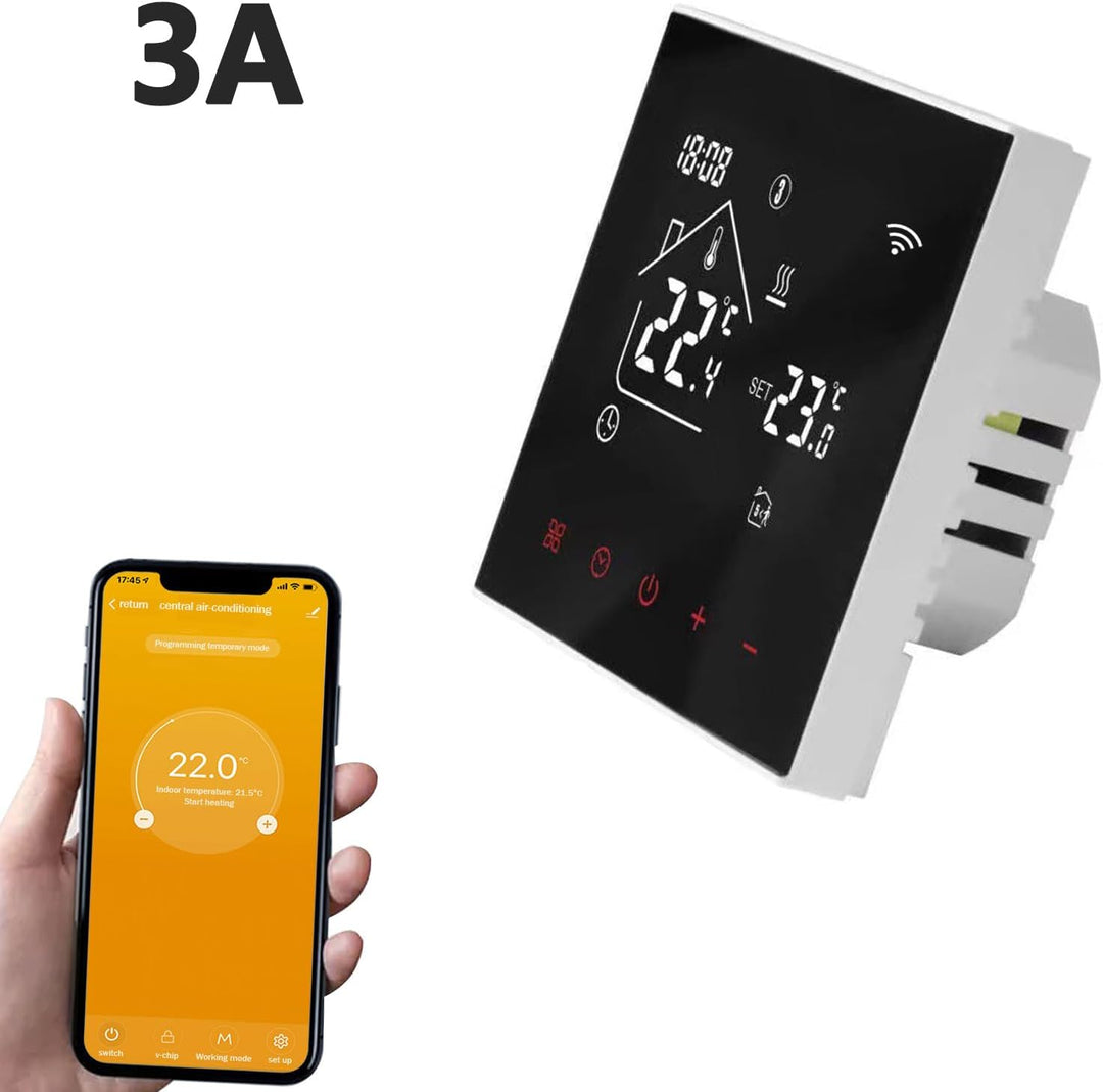 Smart WiFi Thermostat Kesselheizung Fussodenheizung, WiFi Heizungsthermostat LED Display Touchscreen