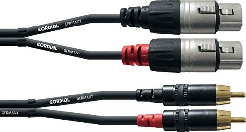 Cordial CFU 3 FC Audiokabel XLR f-Cinch 3 m Rean Stecker Mehrfarbig 3 M Single, Mehrfarbig 3 M Singl