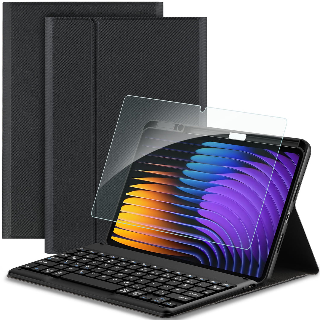 EasyAcc Tastatur Hülle Kompatibel mit Xiaomi Mi Pad 7/ Mi Pad 7 Pro (11.2 Zoll, Modell 2025) mit Sch