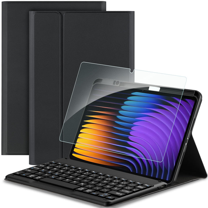 EasyAcc Tastatur Hülle Kompatibel mit Xiaomi Mi Pad 7/ Mi Pad 7 Pro (11.2 Zoll, Modell 2025) mit Sch