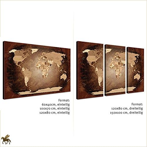 Worldmao Antik, 120 x 80 cm, einteilig, Premium ohne Kork, englisch Antik 120 x 80 cm, einteilig, An