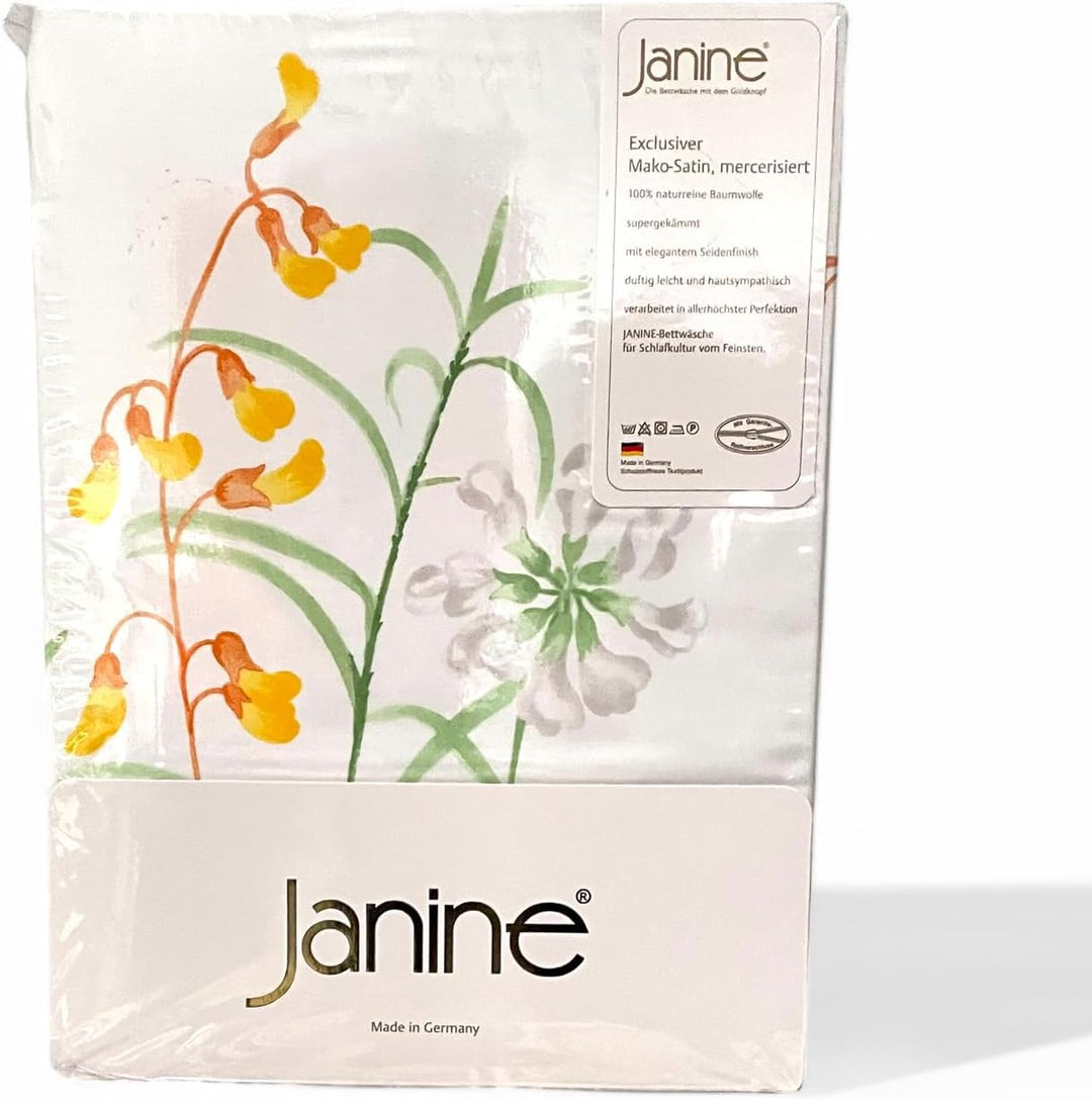 Janine Bettwäsche Messina 4704 gelb-orange - 03 80x80 cm - 135x200 cm, 80x80 cm - 135x200 cm