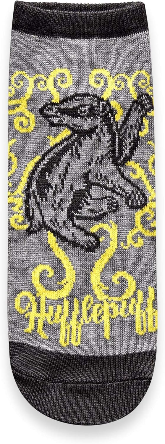 Harry Potter Häuser Expecto Patronum Fancy Scroll Artwork Juniors/Damen 5er-Pack Knöchelsocken, 36.5