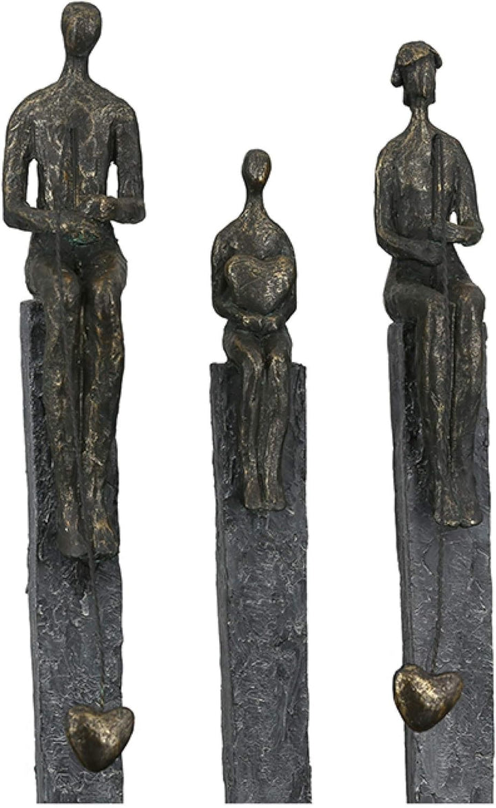 Casablanca - Skulptur, Figur, Dekofigur - Fishing - Poly - bronzefarben - 41x22,5x9cm Höhe 41 cm Ant