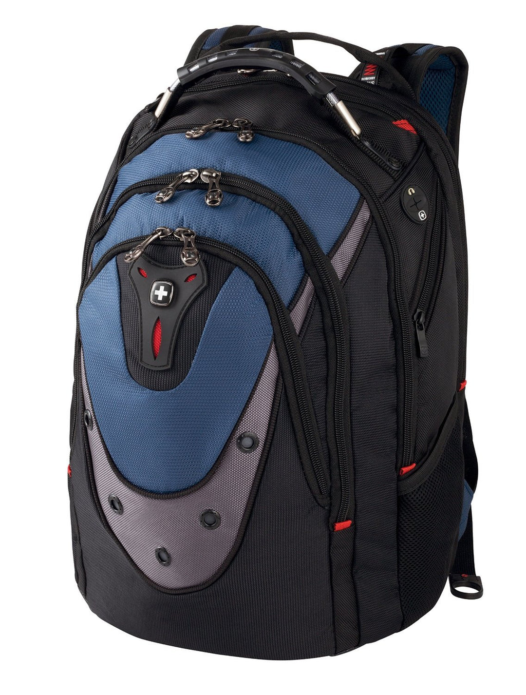 WENGER Unisex x Backpack, Black Blue Grey, Mittelgross