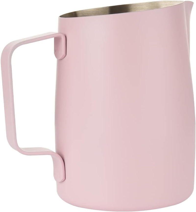 Dianoo Milchaufschäumkrug mit Griff, 600 ml Edelstahl-Dampfkrug, Espresso-Milchaufschäumer für Kaffe