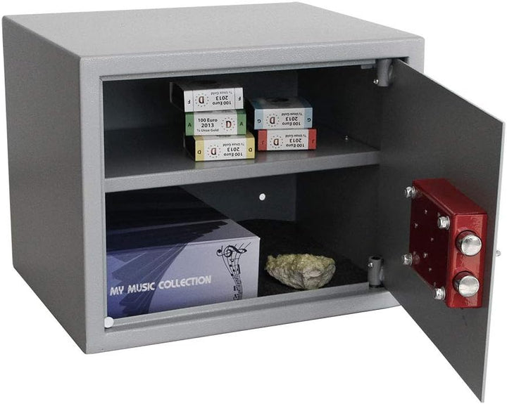 SAFE Tresor mit Schlüssel | Möbel Tresor aus Stahl | Geld Tresor | Wand Tresor | B 380 x T 300 x Höh