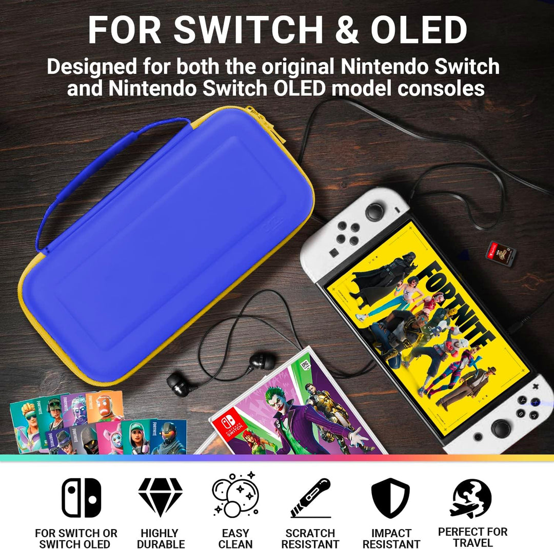 Tragetasche für Nintendo Switch OLED Konsole mit Zubehör und Spiele-Ablagefach – leicht zu reinigend
