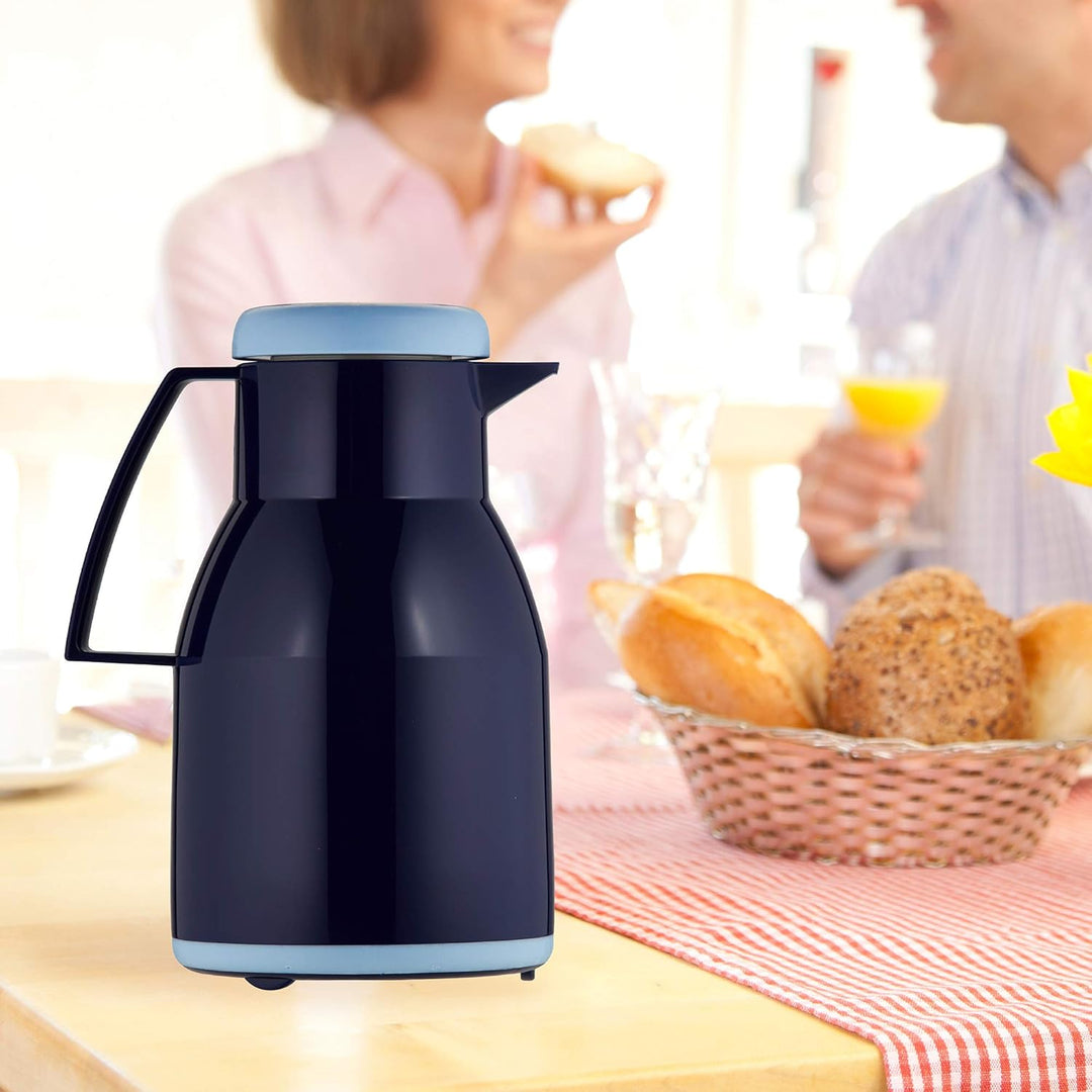 Helios Wash S + Kunststoff-Isolierkanne mit Drehverschluss 1,0 l dunkelblau spülmaschinenfest 1,0 Li