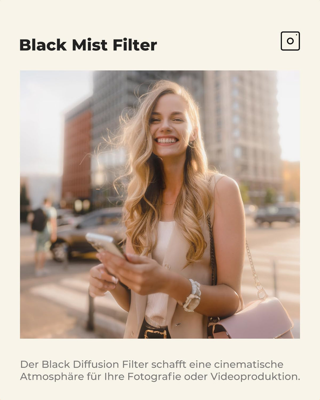 K&amp;F CONCEPT Filter Black-Mist 1 Filter 62mm Black Promist 1 aus Optisches Glas mit Nano-Beschichtung