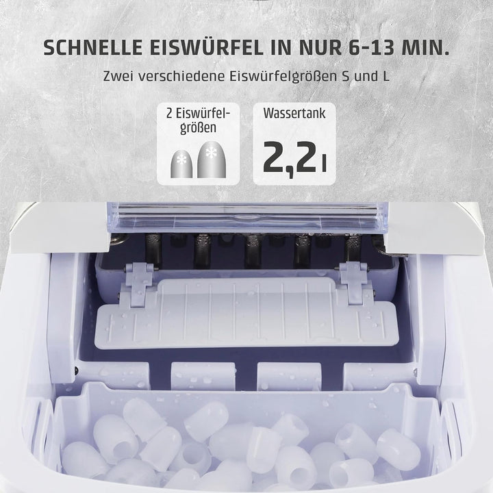 Caso IceChef Pro - Design Eiswürfelbereiter, für eine schnelle Eiswürfelbereitung in 44360 min., pro