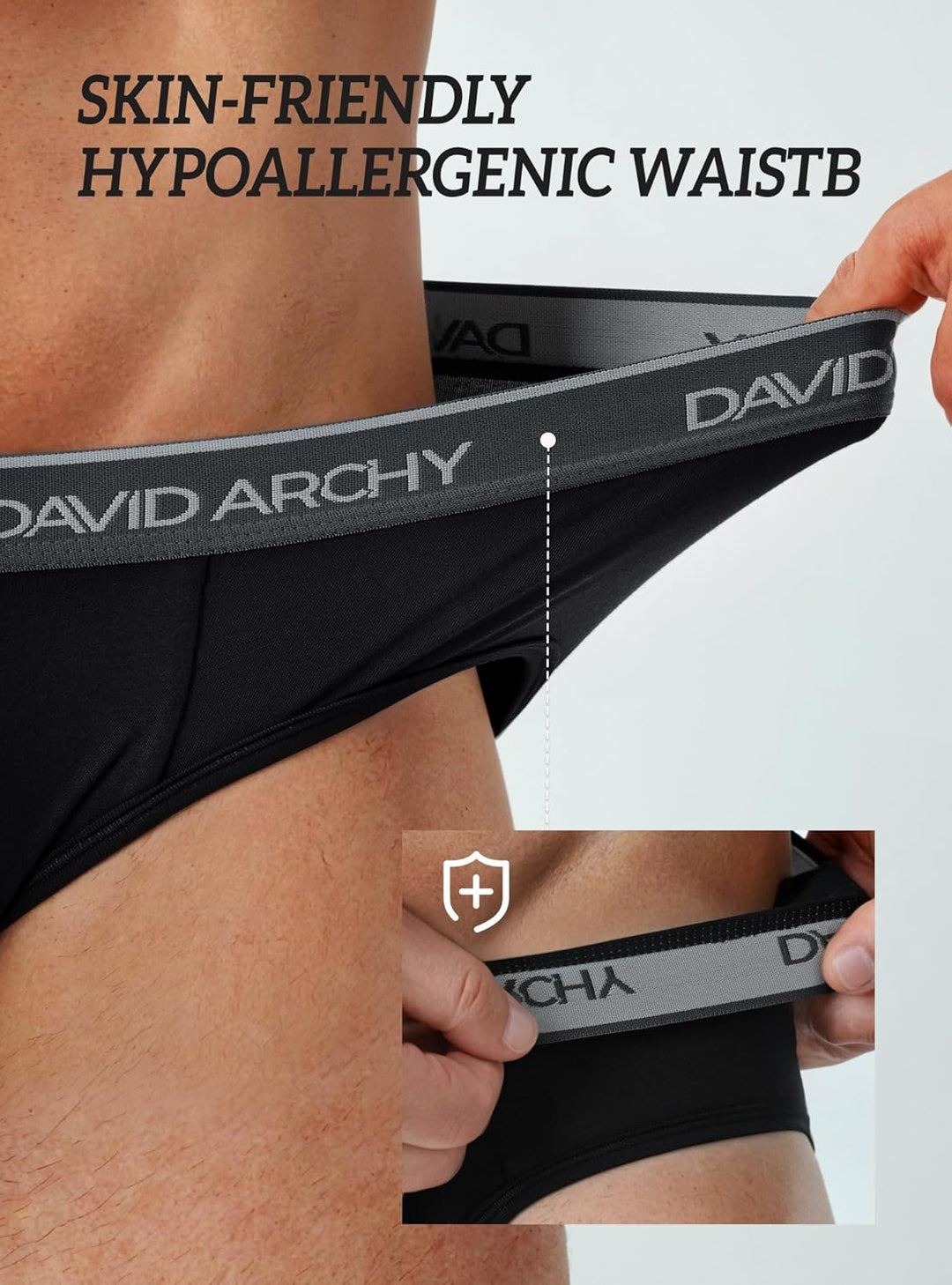 DAVID ARCHY Herren Slip Männer Slips Stretcken Unterwäsche Weich Ohne Etikett,aus Bambus M Stil A: 4
