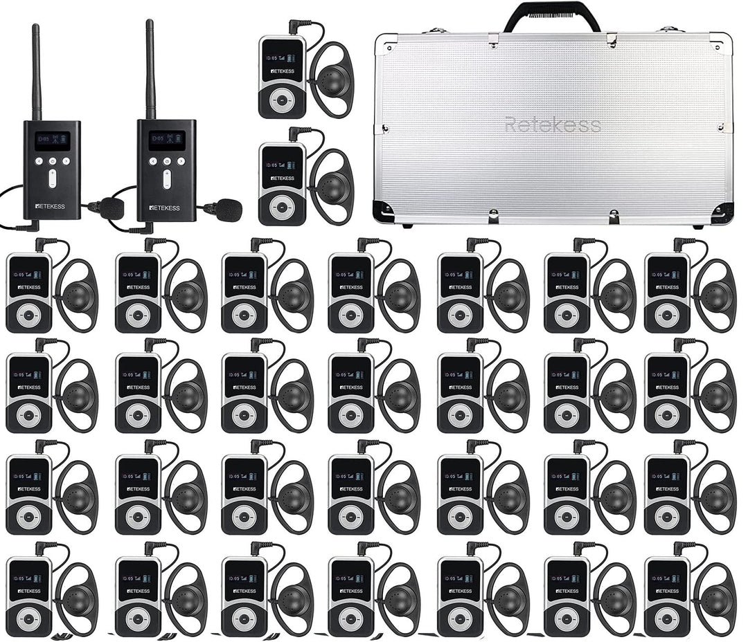 Retekess T130S (T130 2rd) Kabelloses Tour Guide System, Audio Whisper Tour Guide System, 100M, D-Kop