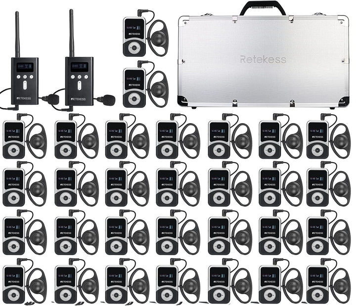 Retekess T130S (T130 2rd) Kabelloses Tour Guide System, Audio Whisper Tour Guide System, 100M, D-Kop