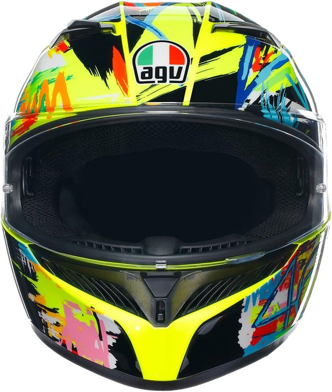 AGV K3 Rossi Winter Test 2019 Integralhelm (gelb/schwarz/blau) XS (53), XS (53)