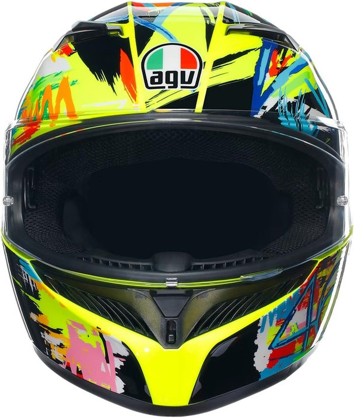 AGV K3 Rossi Winter Test 2019 Integralhelm (gelb/schwarz/blau) XS (53), XS (53)