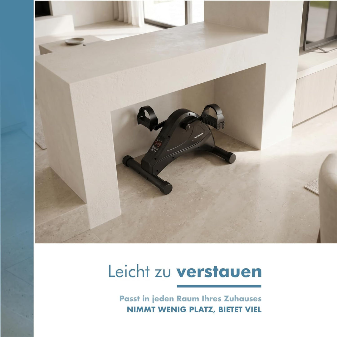 PORTENTUM Pedaltrainer für Senioren elektrisch motorisiert – 12 Geschwindigkeiten und Fernbedienung