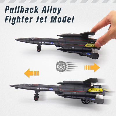 2PCS Flugzeug Modell mit Sound & Licht, Pull Back Alloy Flugzeug Militärspielzeug Diecast Jet Spielz