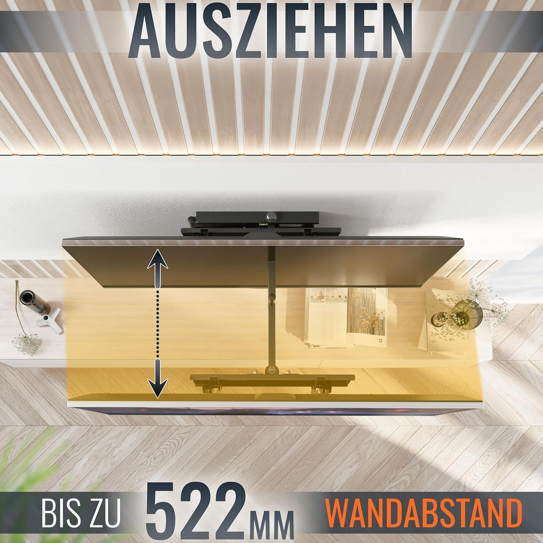 RICOO TV Wandhalterung Schwenkbar für 40-75 Zoll, inkl. Fischer Dübel Universal, TV Halterung R23-F,