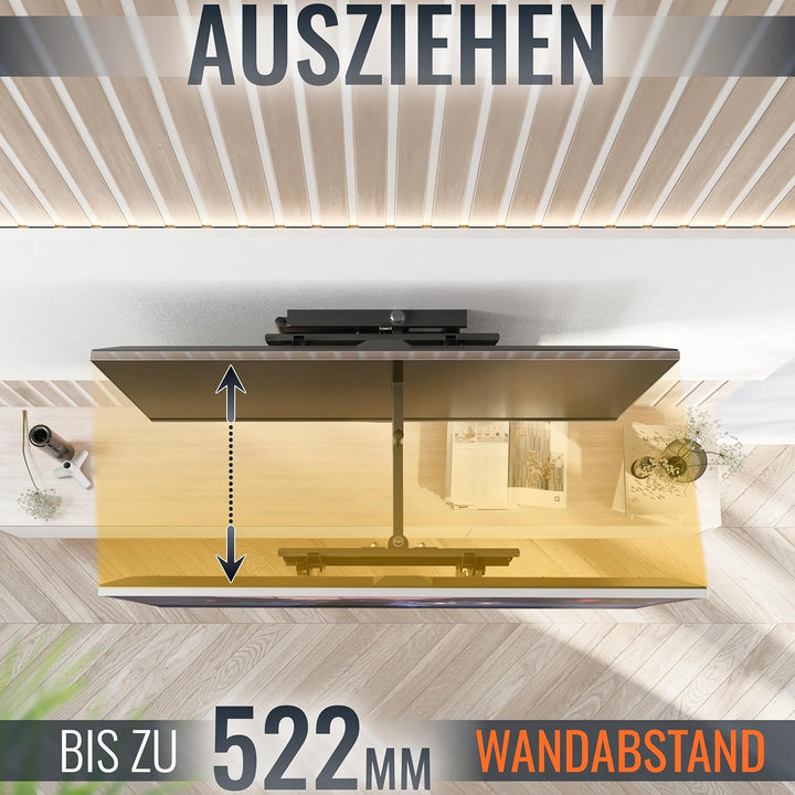 RICOO TV Wandhalterung Schwenkbar für 40-75 Zoll, inkl. Fischer Dübel Universal, TV Halterung R23-F,