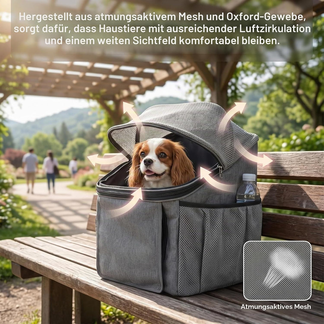 Hunde-Fahrradkorb – Haustier-Fahrradkorb mit Schnellverschluss-Schnalle, multifunktionaler Katzenträ