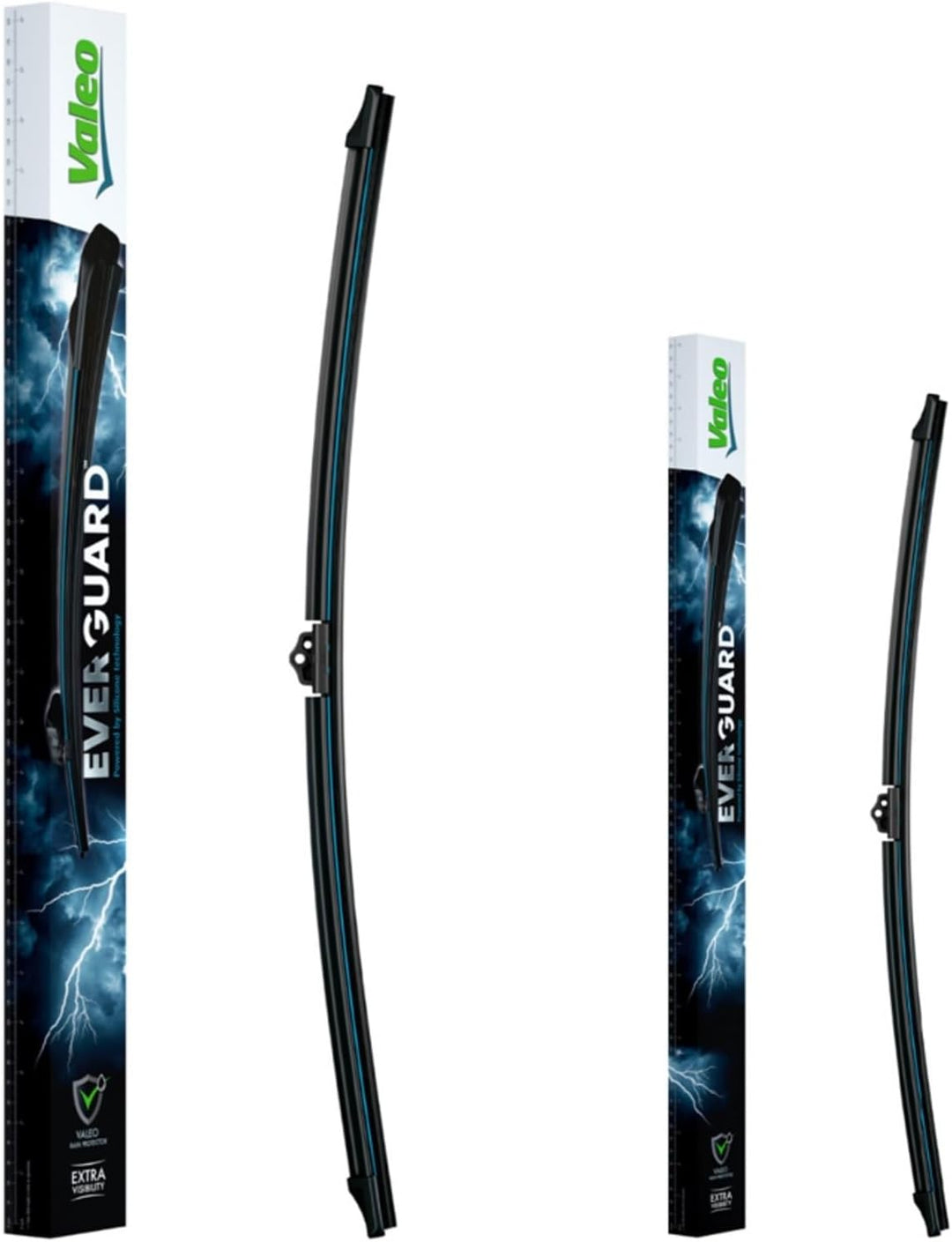 VALEO EVERGUARD Premium Silikon Flachbalkenwischblatt Set VSF60+VSF45, Längen: 600mm+450mm Vorne (2e