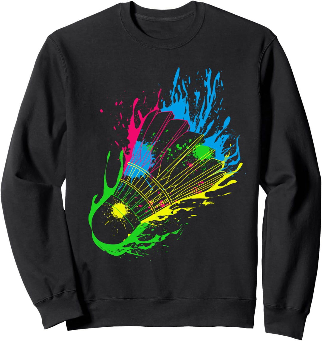 Bunter Splash Badminton Federball Sweatshirt