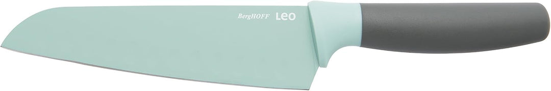 BergHoff Santokumesser 17 cm - Leo (Küchenmesser grün, Messer mit Antihaftbeschichtung, inkl. Klinge