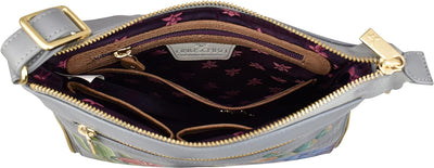 Anuschka Damen Medium Crossbody Octr Erweiterbare Umhängetasche, echtes Leder Desert Garden, Desert