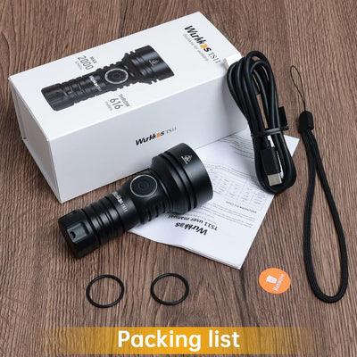 Wurkkos TS11 Mini Taschenlampe LED, 2000 Lumen Klein Taschenlampen SFT40 Led mit RGB Auxiliary,Max T