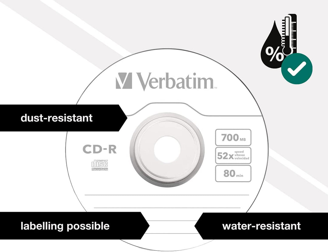 AVERY Zweckform L7676A-40P selbstklebende CD-Etiketten & Verbatim CD-R Extra Protection, CD-Rohlinge