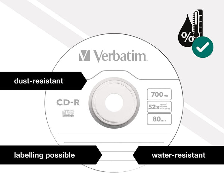 AVERY Zweckform L7676A-40P selbstklebende CD-Etiketten & Verbatim CD-R Extra Protection, CD-Rohlinge