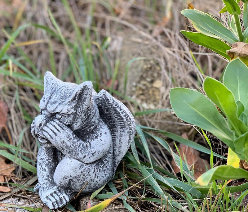 stoneandstyle Steinfigur 3er Set kleine Gargoyles frostfest wetterfest Steinguss