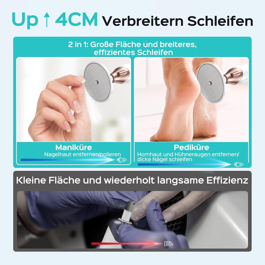 COSLUS Elektrische Maniküre und Pediküre set: 5-in-1 Professionelle Maniküre Pediküre set mit LED Li