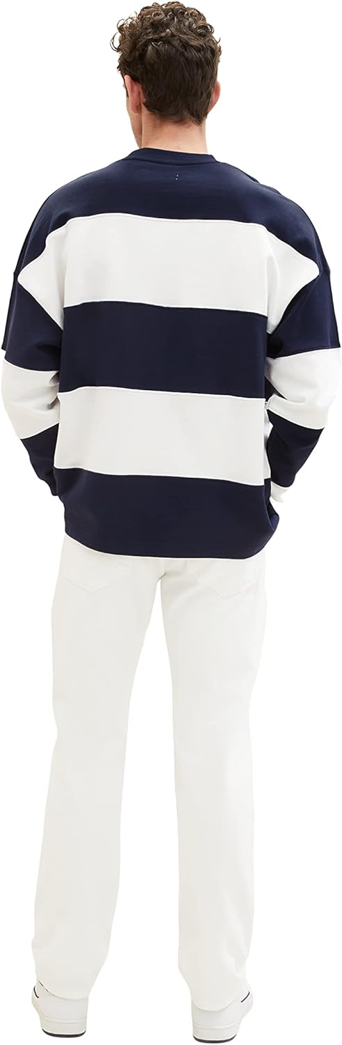 TOM TAILOR Herren Marvin Straight Jeans 34W / 32L 10101 - White Denim, 34W / 32L 10101 - White Denim