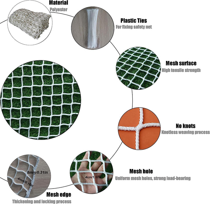 KACQIYT Weiss Sicherheitsnetz Katzennetz Schutznetz Kinder Hochbett Treppe Balkon Fenster Gehäuse Ra