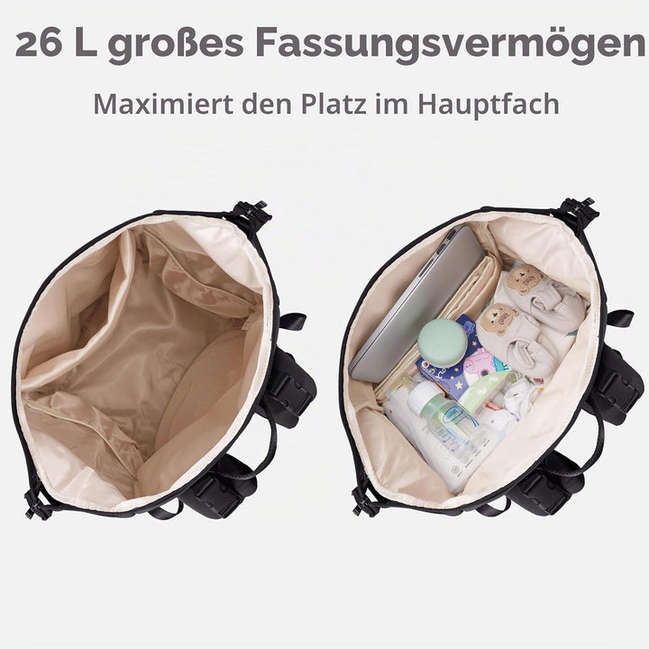 CEI-CEI Neopren Wickelrucksack Grosse Wickeltasche für Neugeborene, wasserdichter Reise-Rucksack für