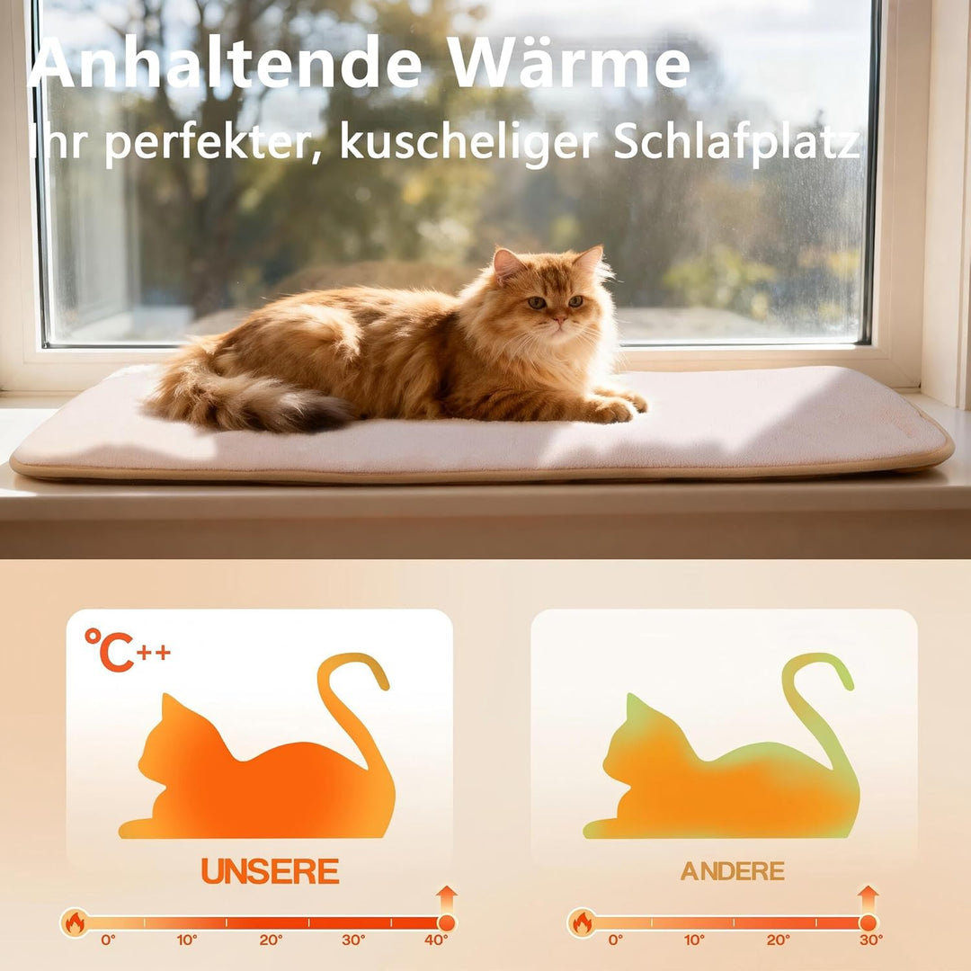 Pet Prime Cat Window Lounger, Matte für Fensterbänke, Katzen Fensterliege Matte, Anti-Rutsch Katzenb