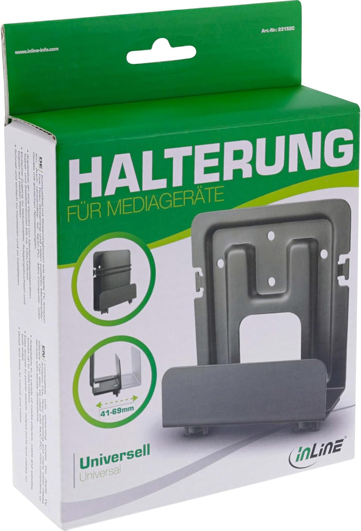 InLine® Halterung für Mediageräte/Streaming-Boxen, 47-76mm, 23152C Single, Single