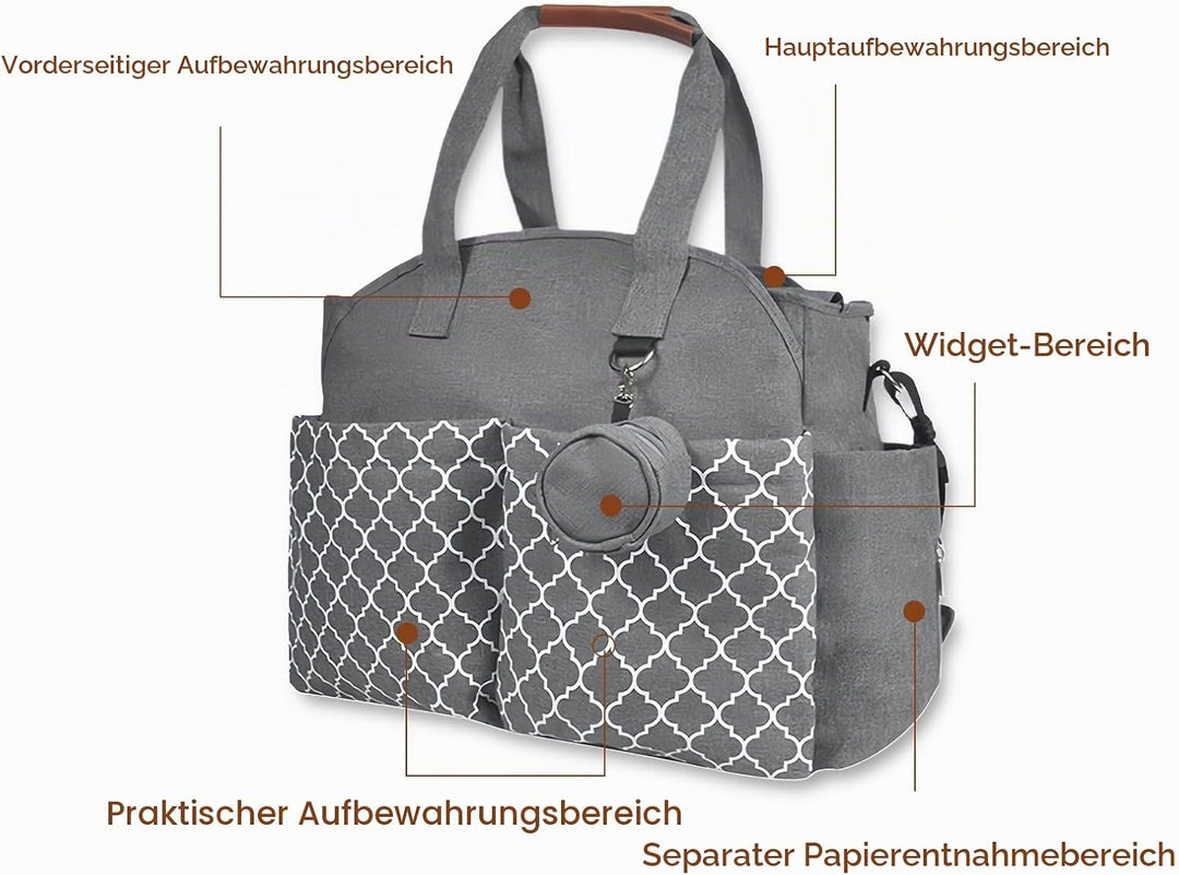 Baby Wickeltasche, Babytasche, Reise Wickeltasche, Portable Babytasche, Umhängetasche Mit Schnullert